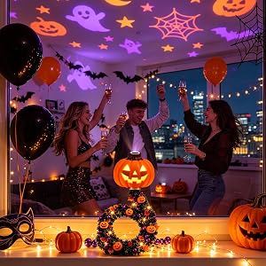 Hochauflösende Halloween Lichtshow
