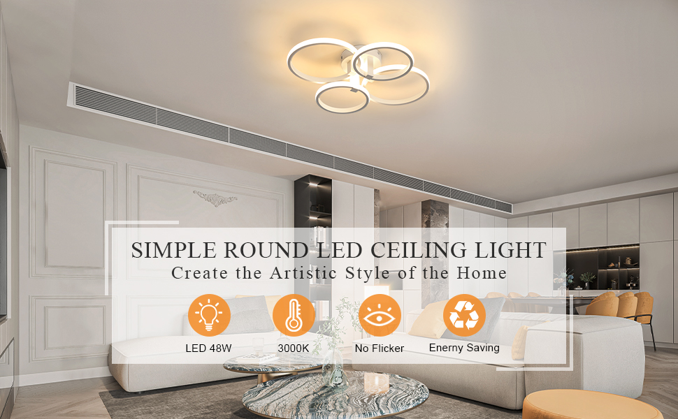 LED Plafonnier Moderne