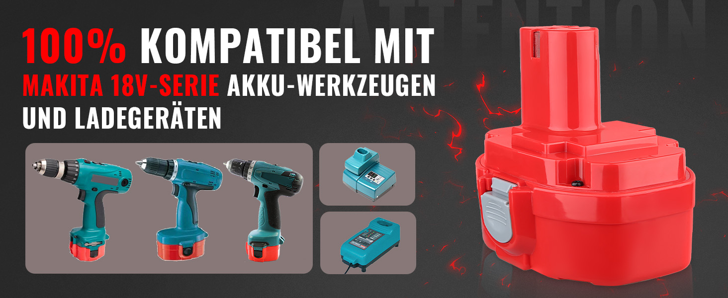 Ersatzakku für Makita 18V Akku 1822