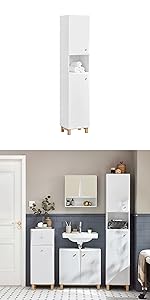 SoBuy BZR77-W Mueble para Ropa Sucia Armario Multifuncional para Baño con 1  Cesto y 1 Cajón 3 Cestos Separados 80 x 38 x 91cm Blanco ES : :  Hogar y cocina