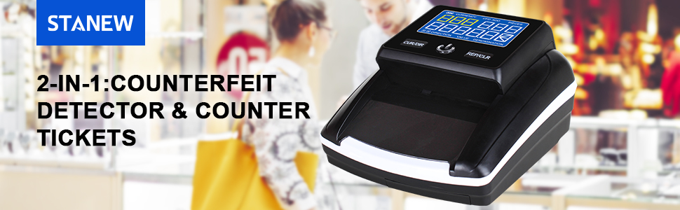 Détecteur Et Compteur De Faux Billets Automatique - UV, MG, IR, Rechargeable, Pour Euros Et Dollars - 2