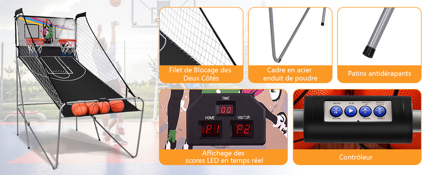 EPPO Panier de Basket-Ball d'intérieur pour Enfants 16,5 X 12,5