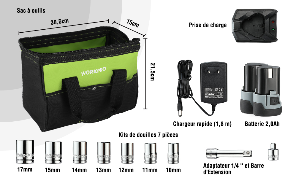 cle a cliquet avec sac