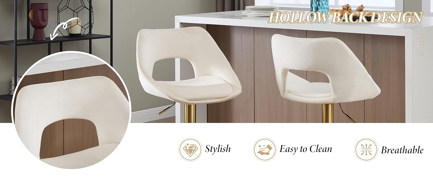 Collection of modern white dining chairs with curved seats and gold-toned metal bases, shown from multiple angles against a neutral background.