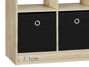 bookshelf cube wood white low modern container fabric living room office study kitchen bedroom
