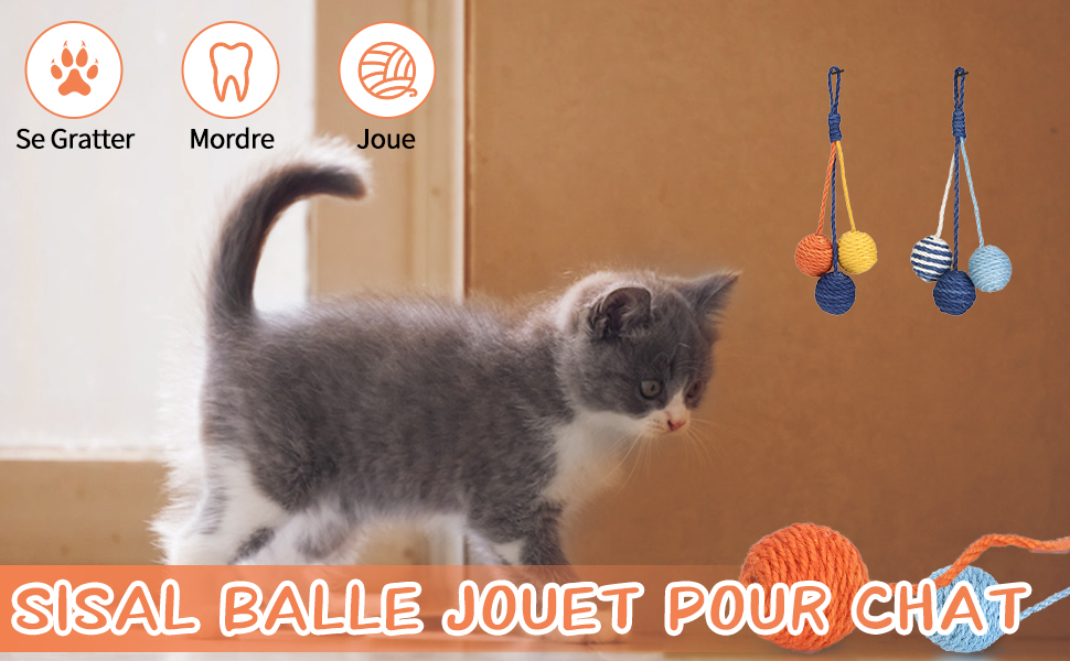 balle chat sisal 