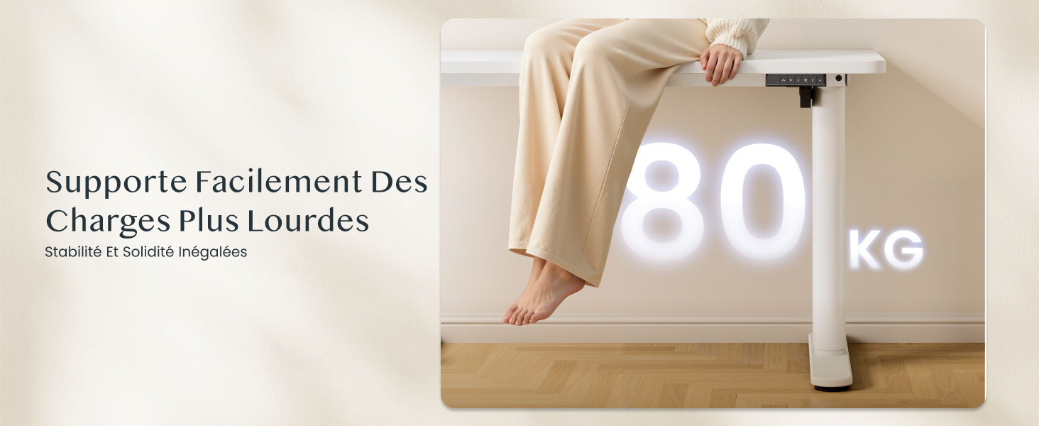 Capacité de charge 80 kg - supporte facilement des charges lourdes