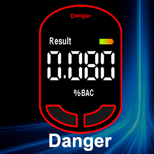 Text reads "Danger". Digital display interface with red circular border and center display showing "0000", appears to be part of an electronic control panel.