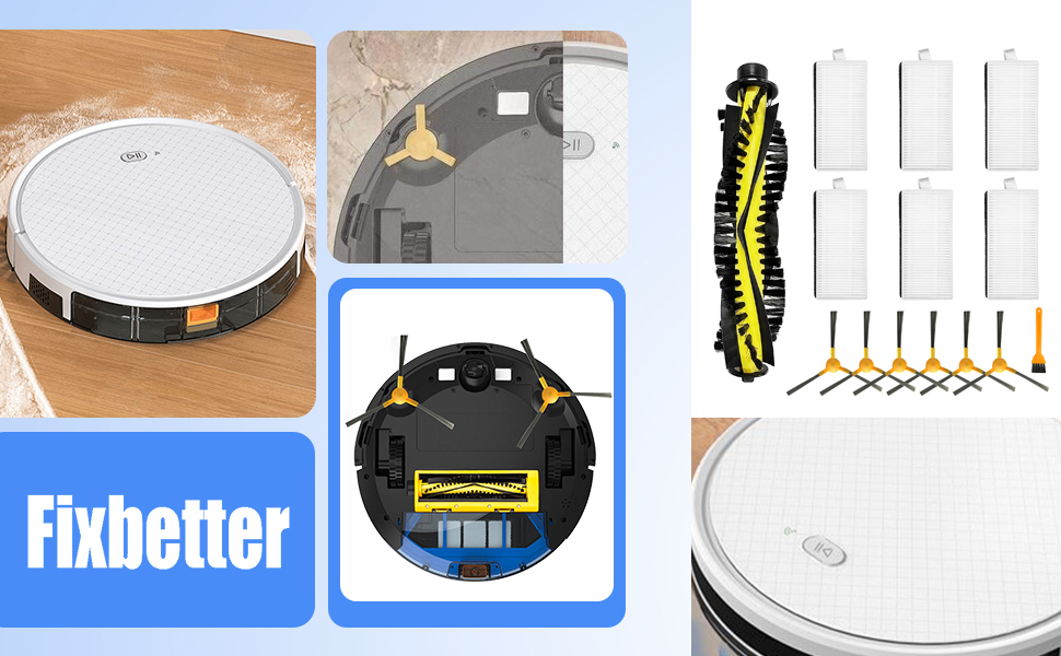 Kit di accessori Fixbetter per Tesvor X500, X500 Pro, M1, M2, per parti Neatsvor X500 