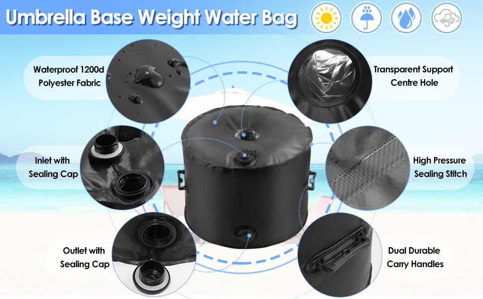 Peso para base de parasol