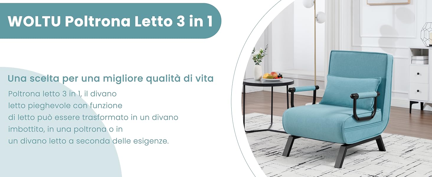 Poltrona Relax Reclinabile Convertibile