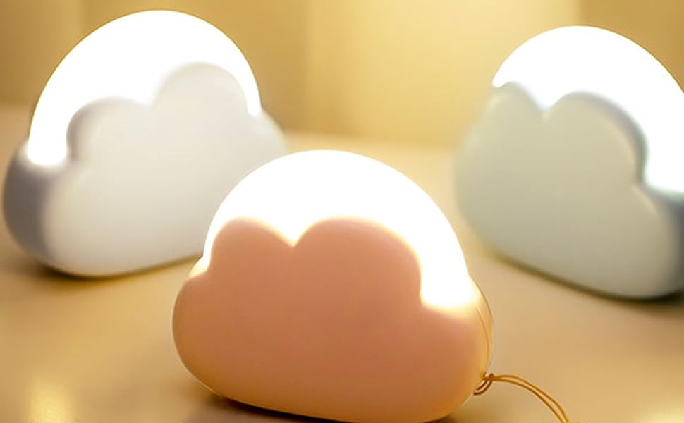 Luz nocturna LED nube regulable, luz fija, ideal para dormitorio acogedor de madres