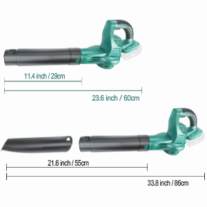 Electric leaf blower is equipped with 2 detachable tubes