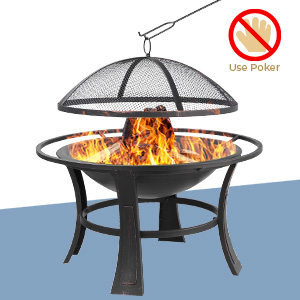 Feuerschale mit Funkenschutz