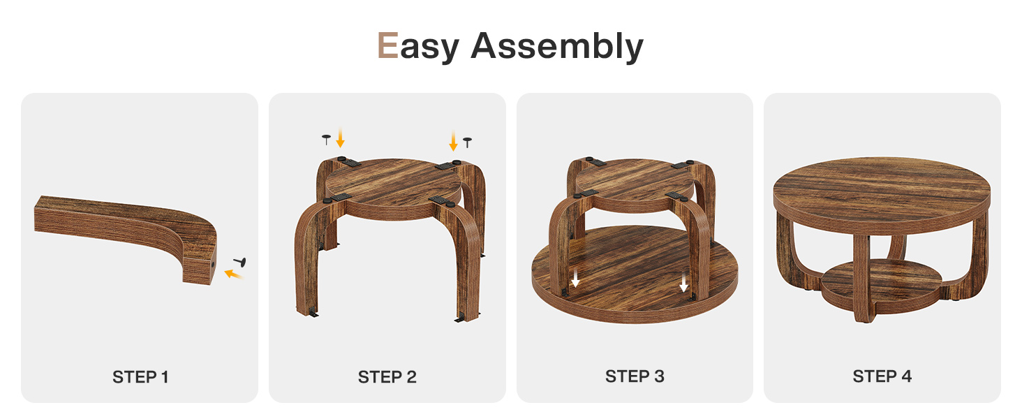 Robuust metalen frame met houten details