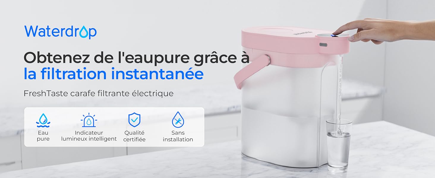 Obtenez de l'eau pure grâce à la filtration instantanée