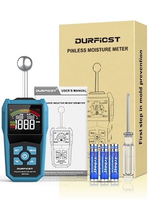 Testeur Humidité，DURFICST Humidimetre avec Ecran LCD Couleur et Alarme  Aonore，Convient à Aous les Matériaux