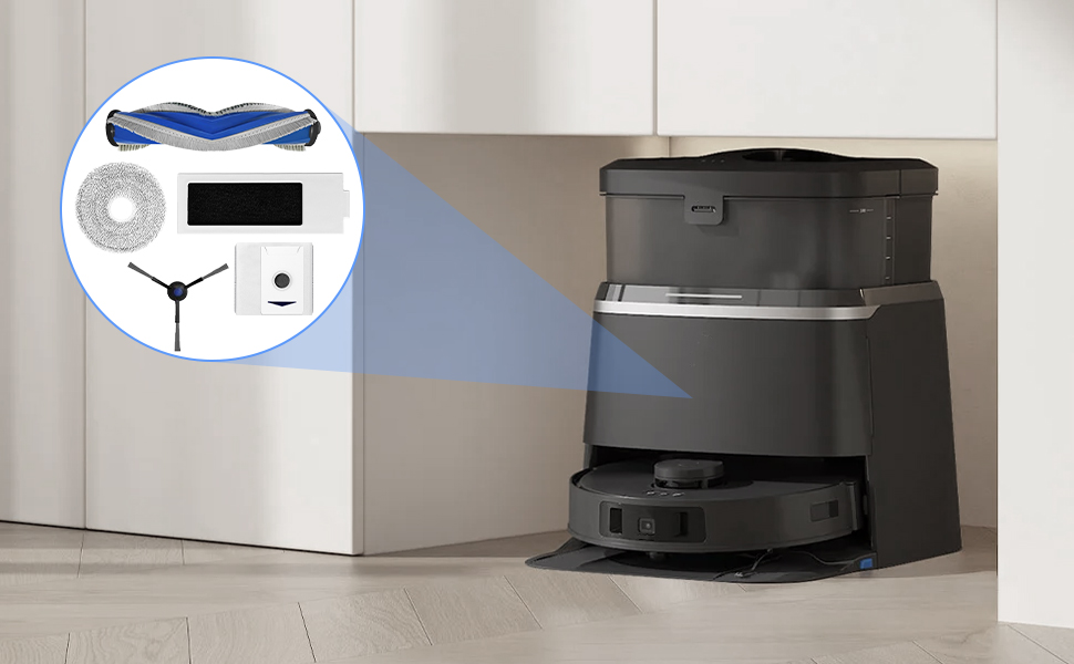 Fixbetter Lot de 18 accessoires pour aspirateur robot ECOVACS DEEBOT T30 PRO Omni