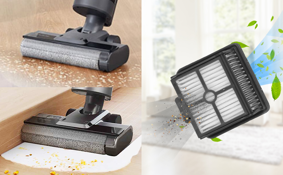 Fixbetter Spazzola di ricambio e filtro HEPA per aspirapolvere Dreame H12, H12 Core