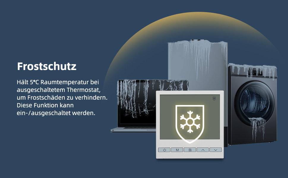 Abbildung der Frost protection functions are at the lowest temperature the thermostat.