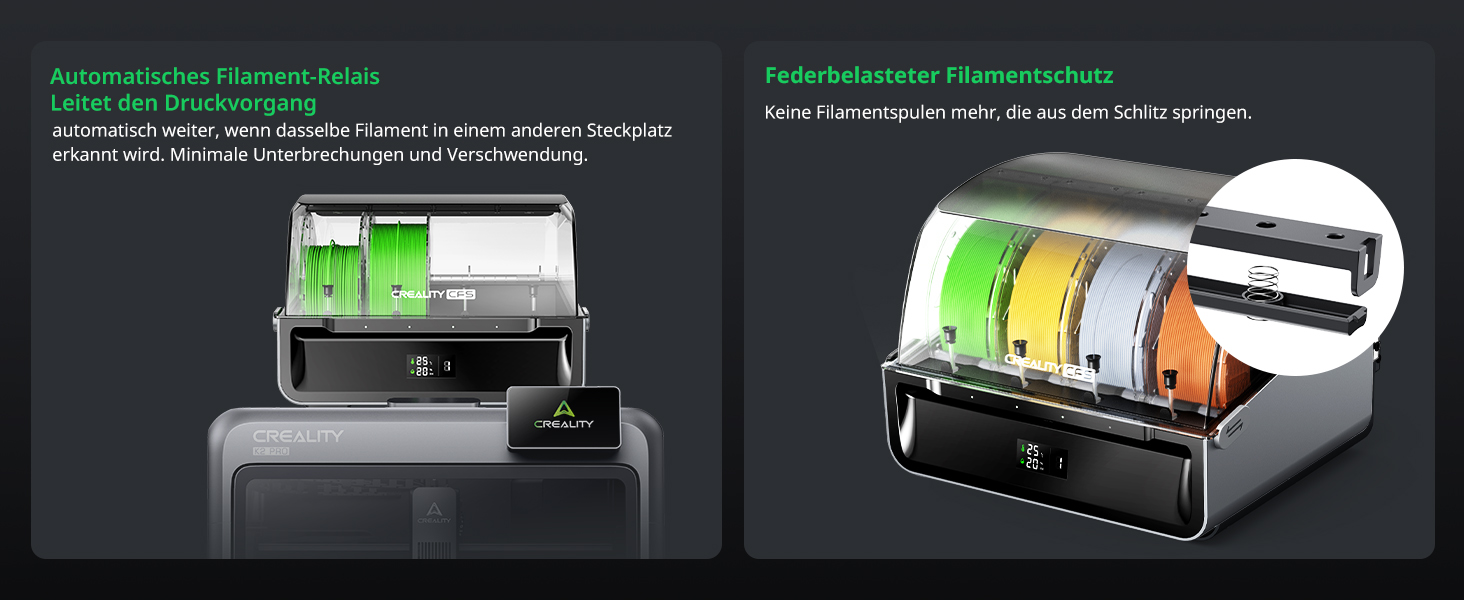 Mehrere Ansichten von weißen elektronischen Geräten oder Geräten vor dunklem Hintergrund mit beleuchteten Displays oder Bedienelementen.