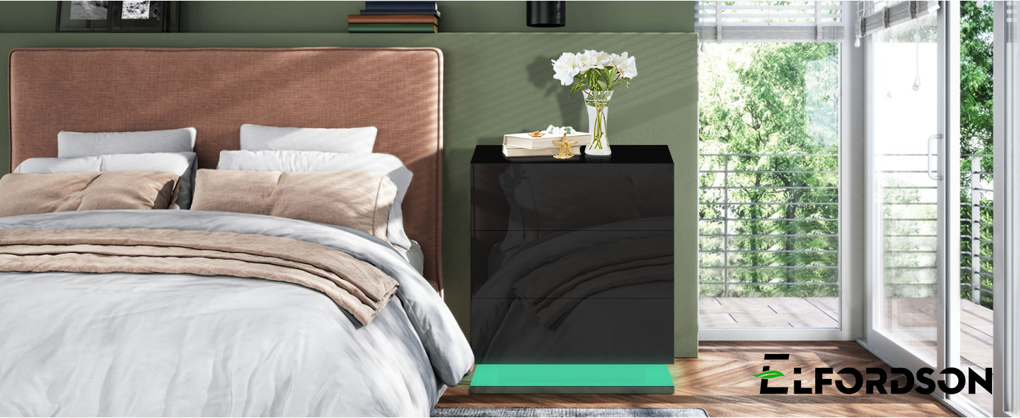 ELFORDSON LED Bedside Tables