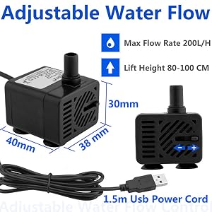 Mini pompe submersible USB