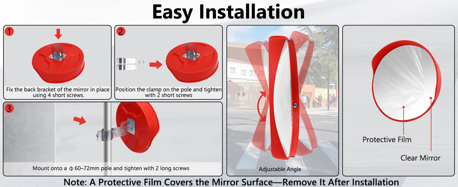 12 Inch Convex Traffic Mirror