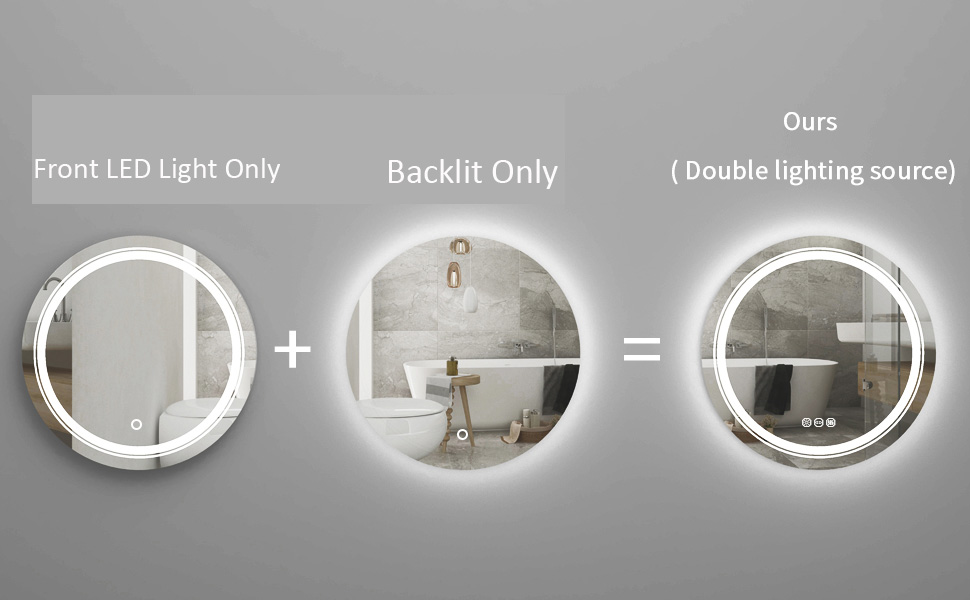 miroir salle de bain led rond 60cm
