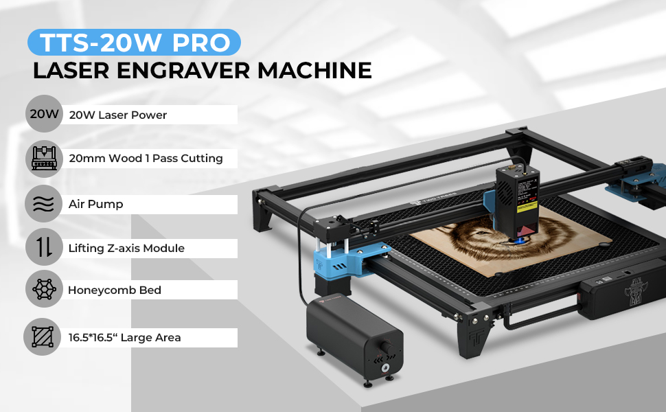 twotrees tts 20w pro laser engraver machine
