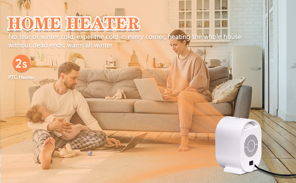 Mini calefactor de ventilador de bajo consumo energético