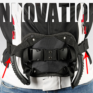the back of the vest is made of a high - quality fabric.