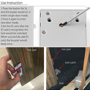 Serratura Digitale Per Armadio - A Carta IC, Senza Foratura - Foto 6