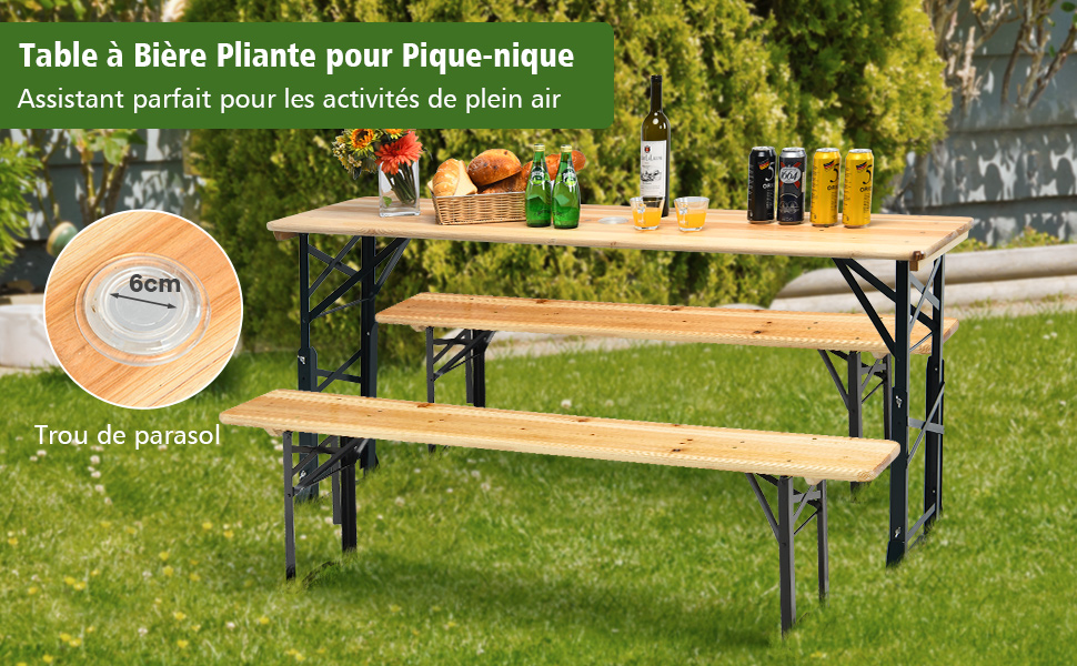 Table de Pique-nique Pliante