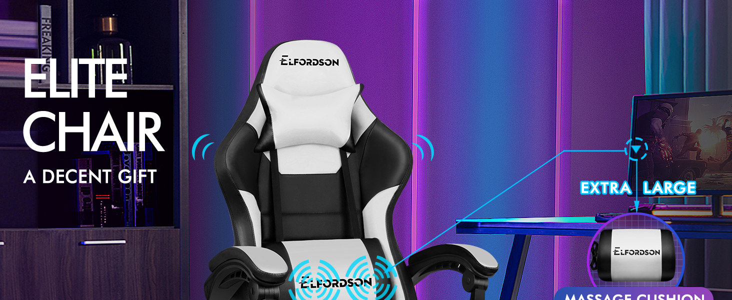 ELFORDSON Massage Gaming Office Chair