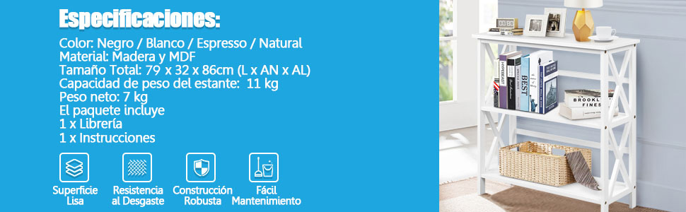 Mesa Auxiliar de 3 Niveles