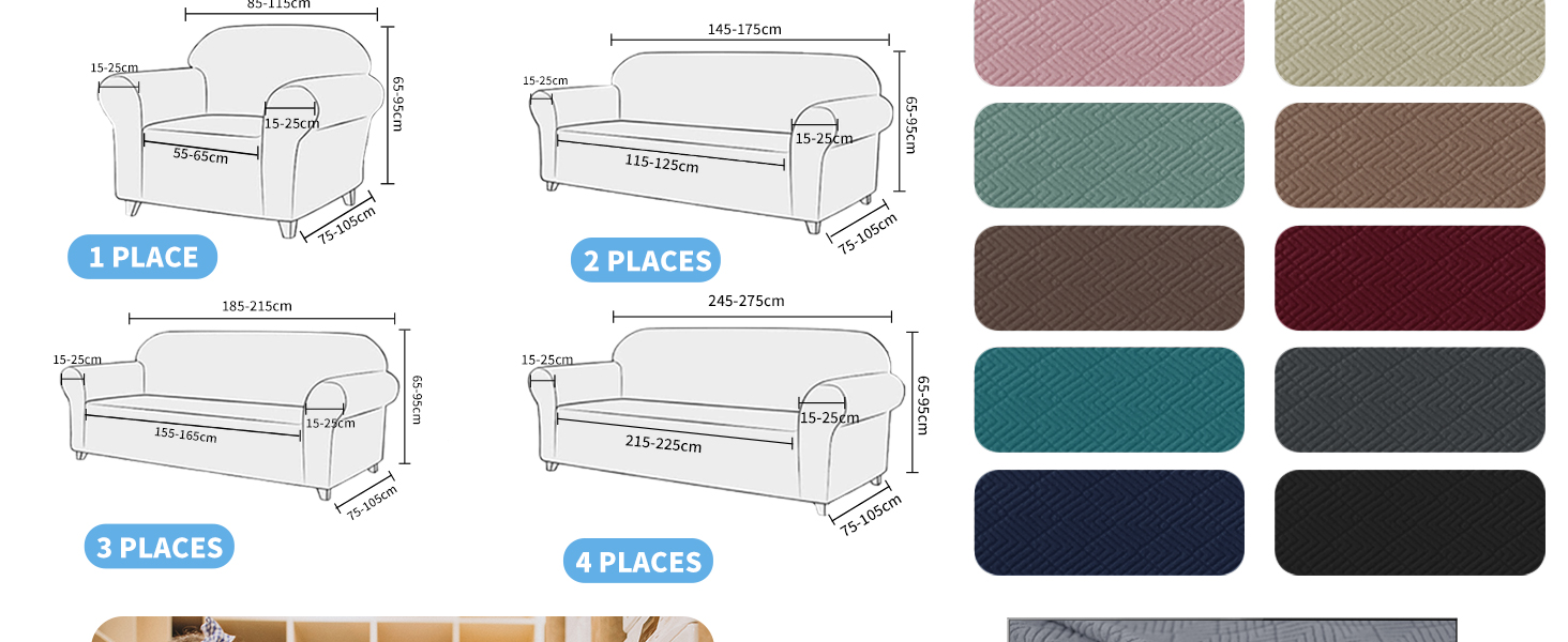YSTELLAA Extensible Housse De Canapé