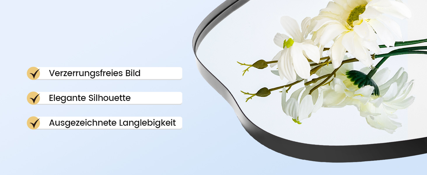 unregelmäßiger Wandspiegel