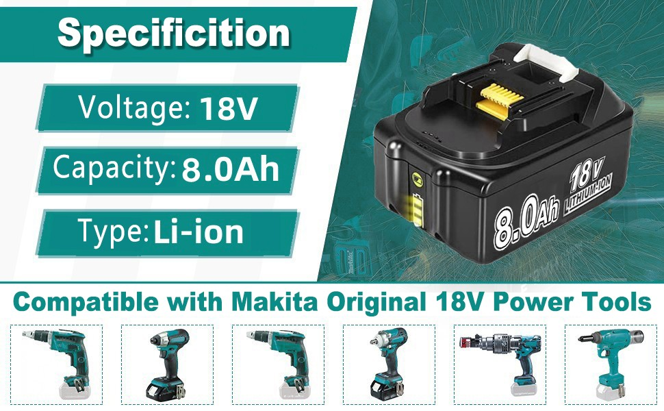 Replacement for Makita 18V Battery
