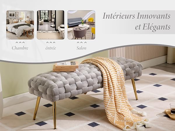 banuqtte de lit en velours