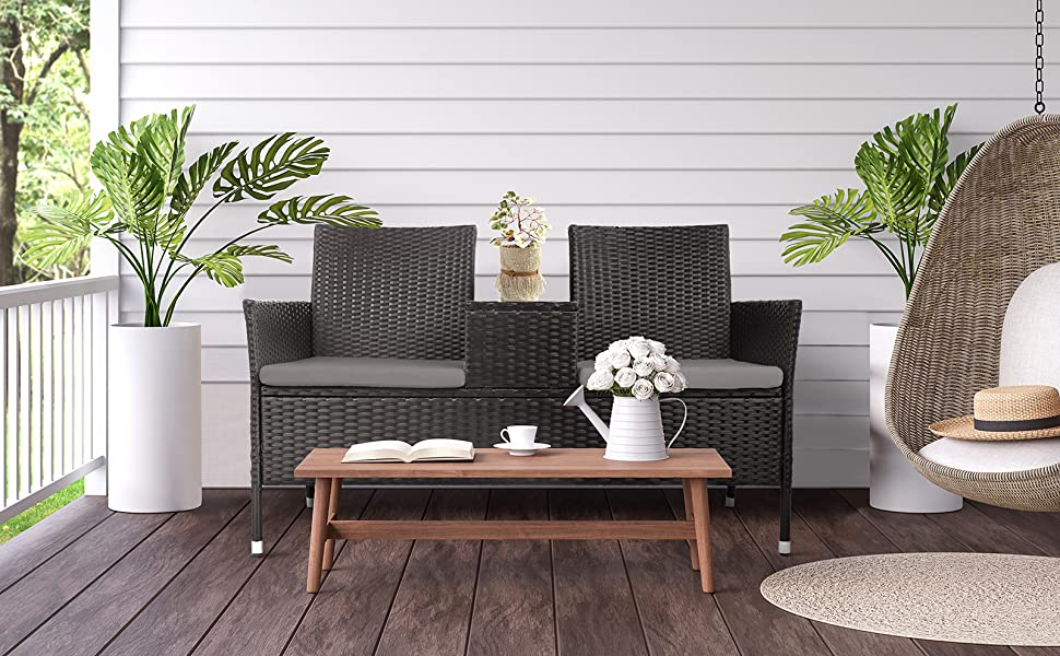 banc de jardin en résine