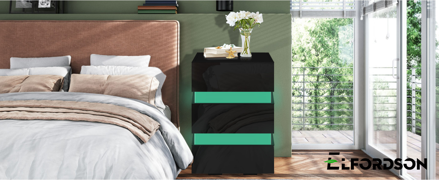 ELFORDSON LED Bedside Tables
