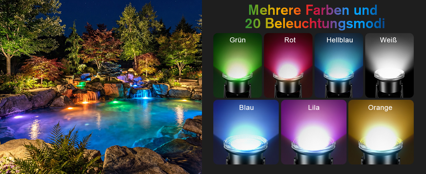 RGB Farben und Lichtmodi