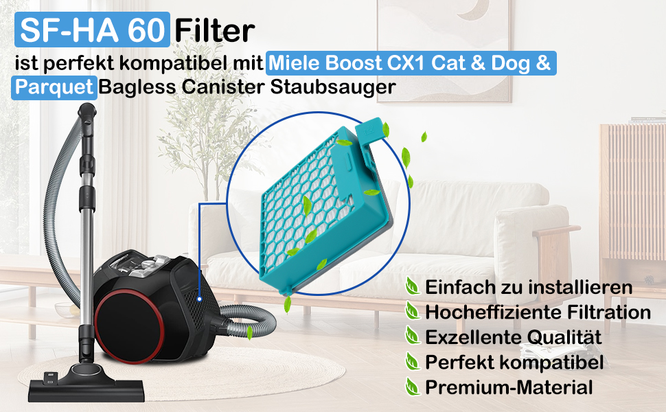 SF-HA 60. Kompatibel mit verschiedenen Modellen. Merkmale: einfache Installation, hocheffiziente Filtration und hochwertige Materialien.