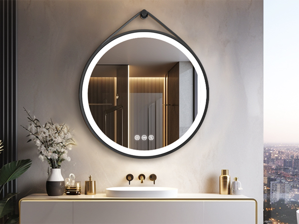 specchio con led luce bagno rotondo 70 cm