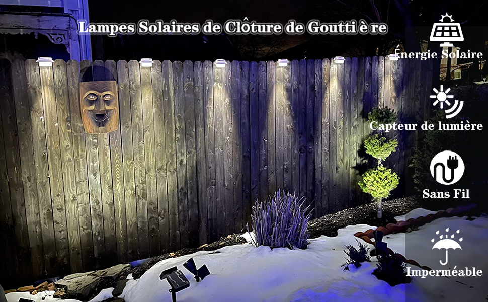 Lumière Solaire pour Clôture 