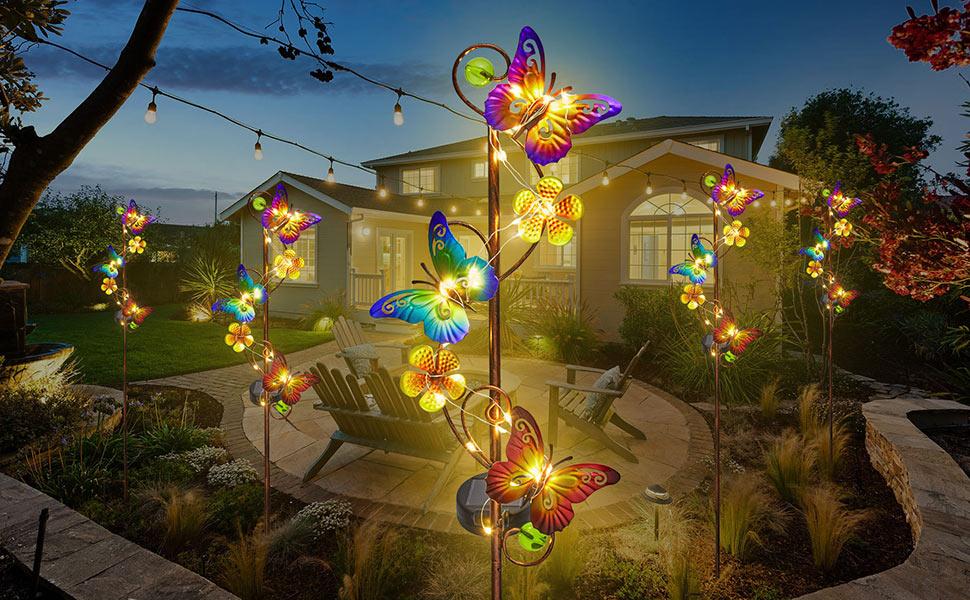 Butterfly solar garden stake