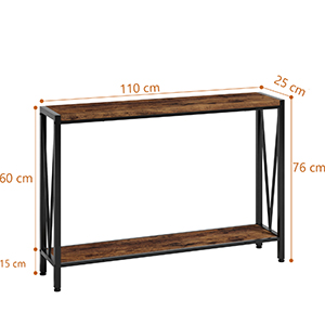 Table basse en bois et métal