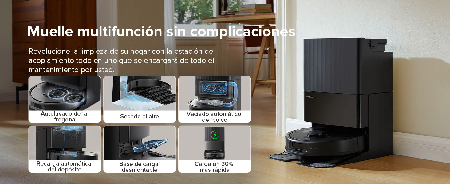 roborock Robot Aspirador QV 35A, 8000Pa de succión