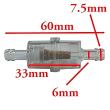 Dimentions of the fuel filter